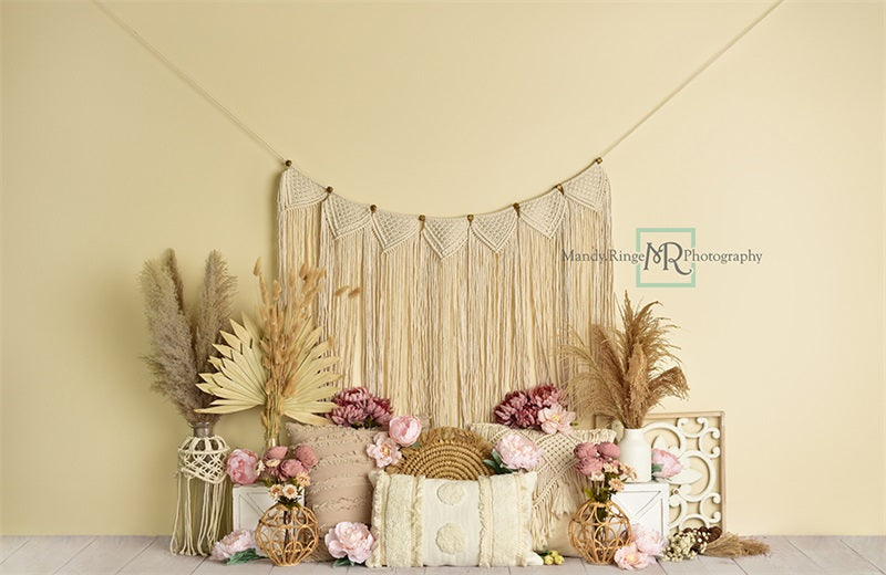 Kate花自由奔放に生きるマクラメ背景Mandy Ringe設計