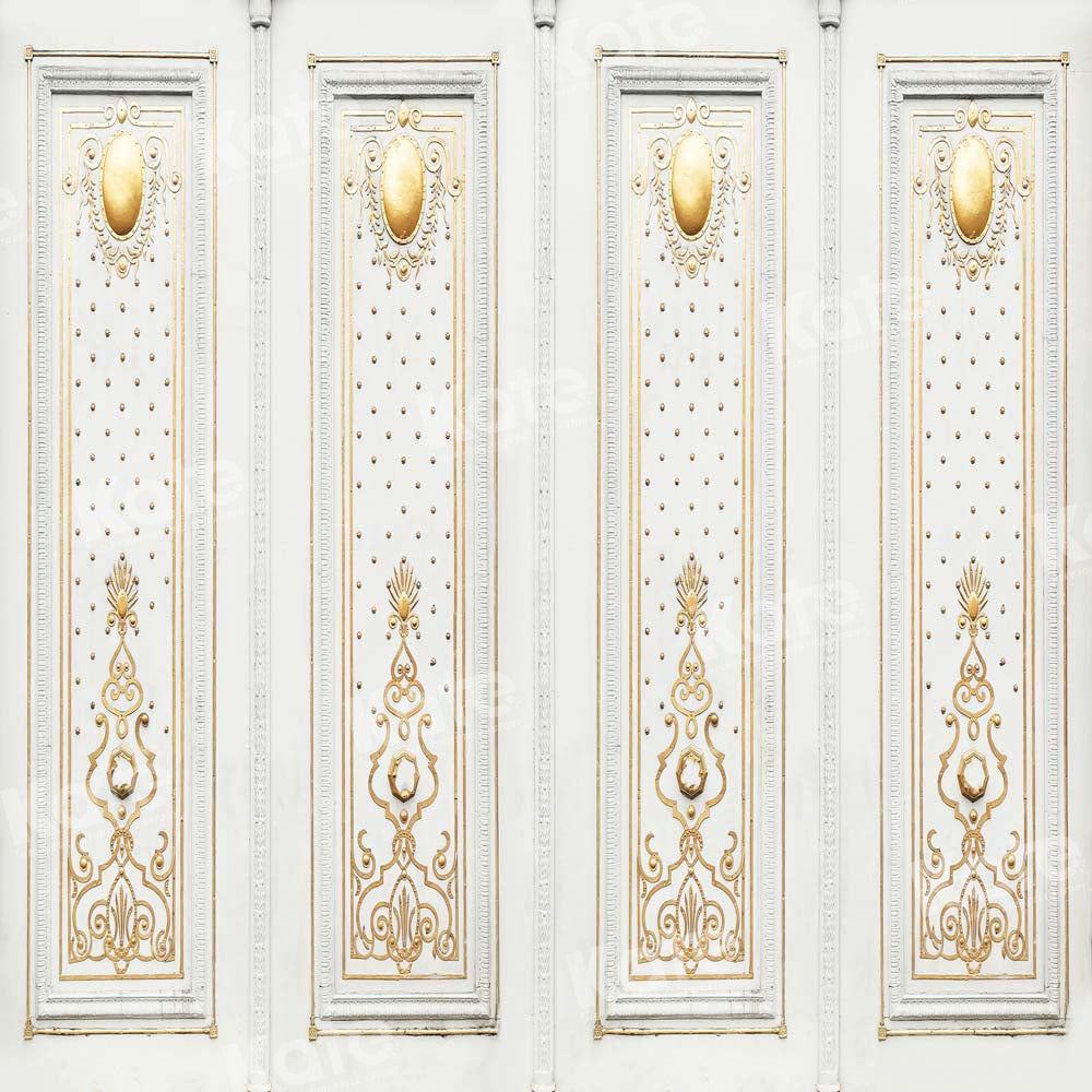 Kate ヴィンテージの金色の白い壁の背景