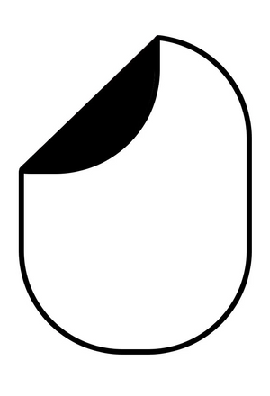 Kate ソリッドホワイト/ブラックソリッド折りたたみバックドロップ写真5X6.5ft（1.5x2m）