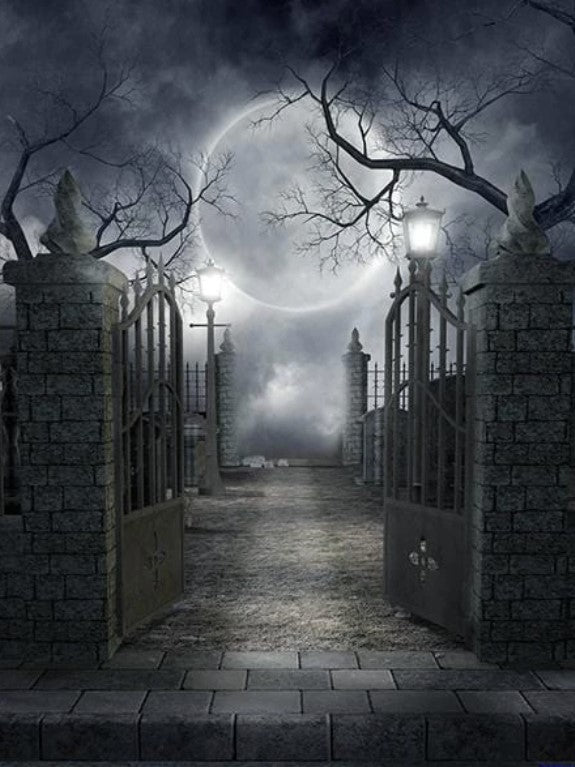 Kate 写真のハロウィン生地背景お化け屋敷
