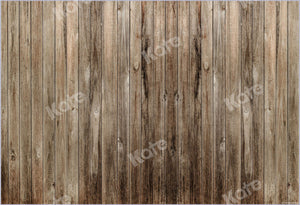 Kate ライトブラウンとグレーの木製コンピュータープリントゴム床マット