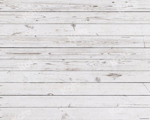 Kate 白いヴィンテージ木製ゴム床マット