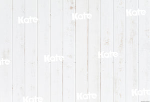 Kate ホワイトウッドラバーフローリングマット