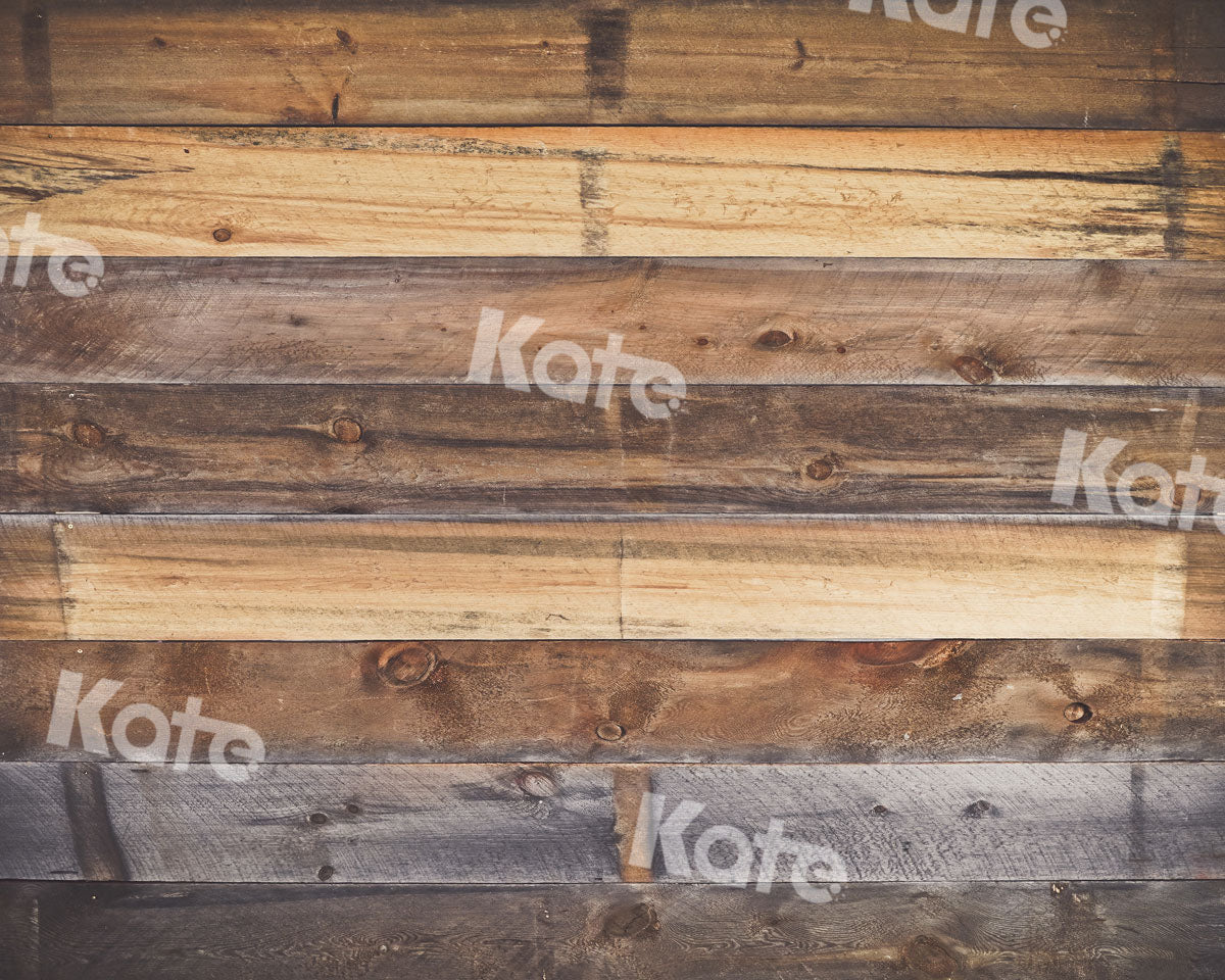 Kate ブラウンウッドボードラバーマットフローリング