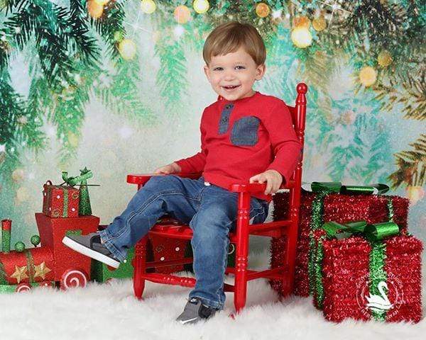 Kate 写真撮影のためのファンタジークリスマス松の木の枝冬ボケ背景