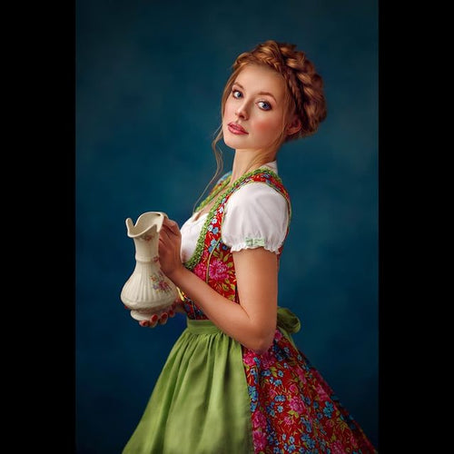 Kate 抽象的なブルー/シャンパンポートレート折りたたみ写真の背景（1.5x2m）