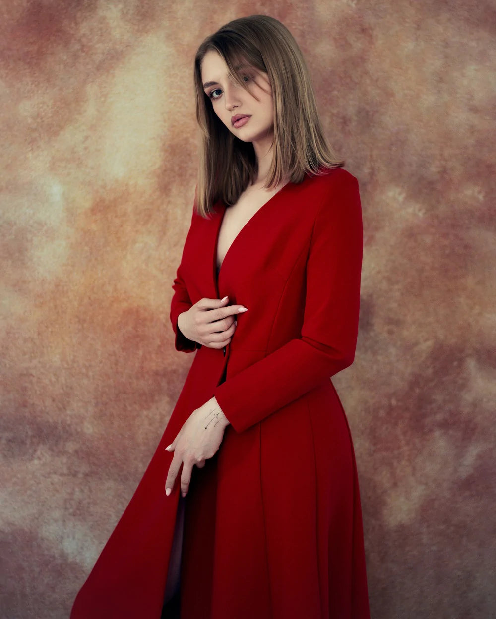 Kate 抽象的黄褐色/抽象的濃い灰色折りたたみ式背景写真5X6.5ft（1.5x2m）