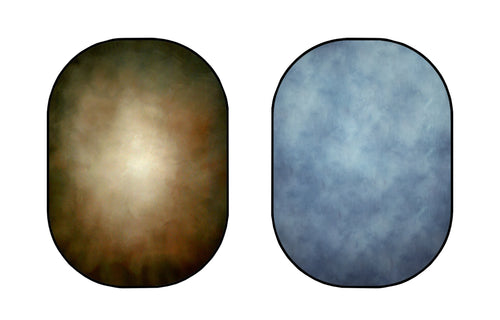 Kate 青い新生児テクスチャー/茶色の古いマスターの折り畳み背景の写真5 x 6.5 ft（1.5 x 2 m）