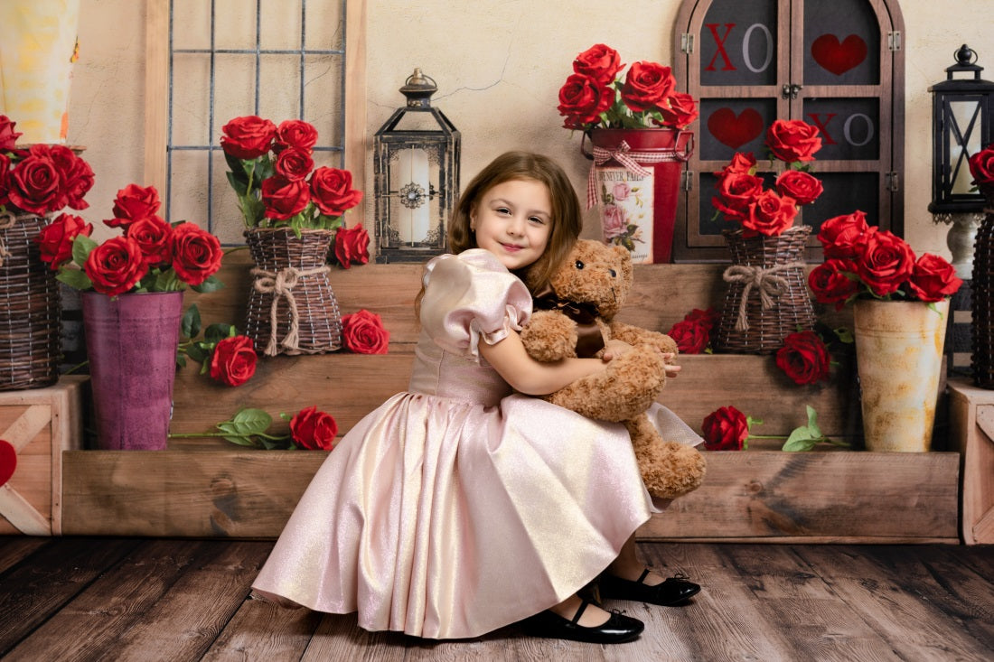 Kate ロマンチックなバレンタインデーの背景のバラのステップEmetselch設計