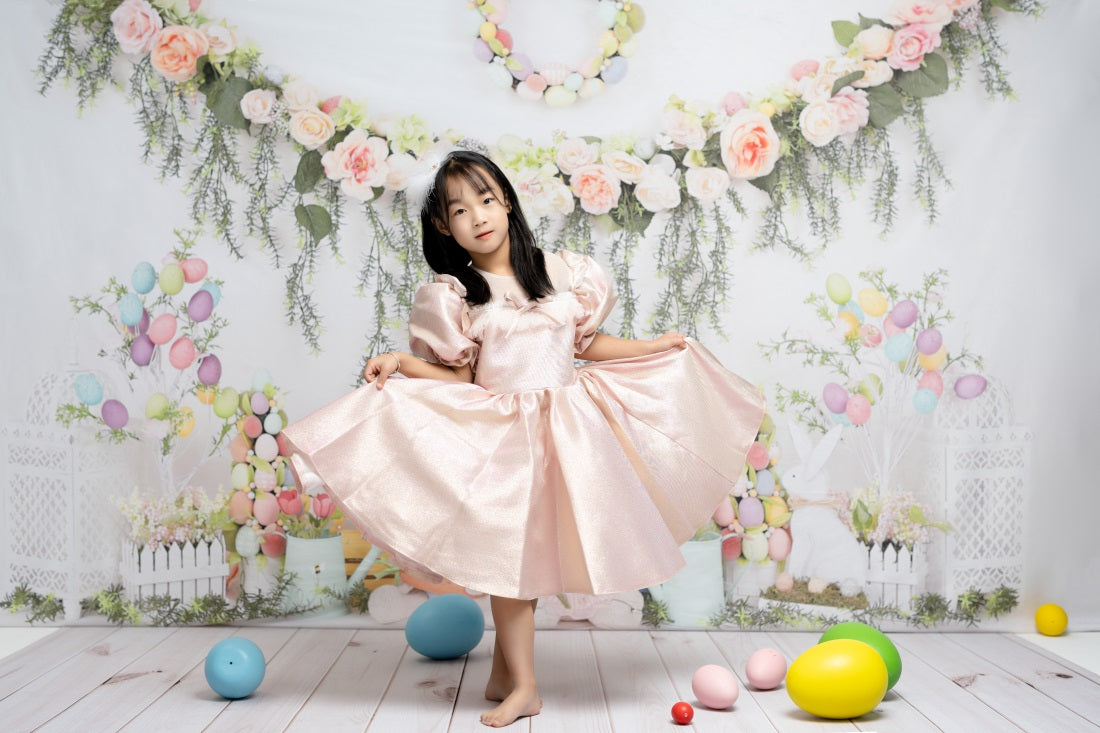 Kate ウサギと花のイースター背景布