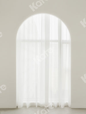 Kate 白いカーテンの窓の布の写真撮影の背景