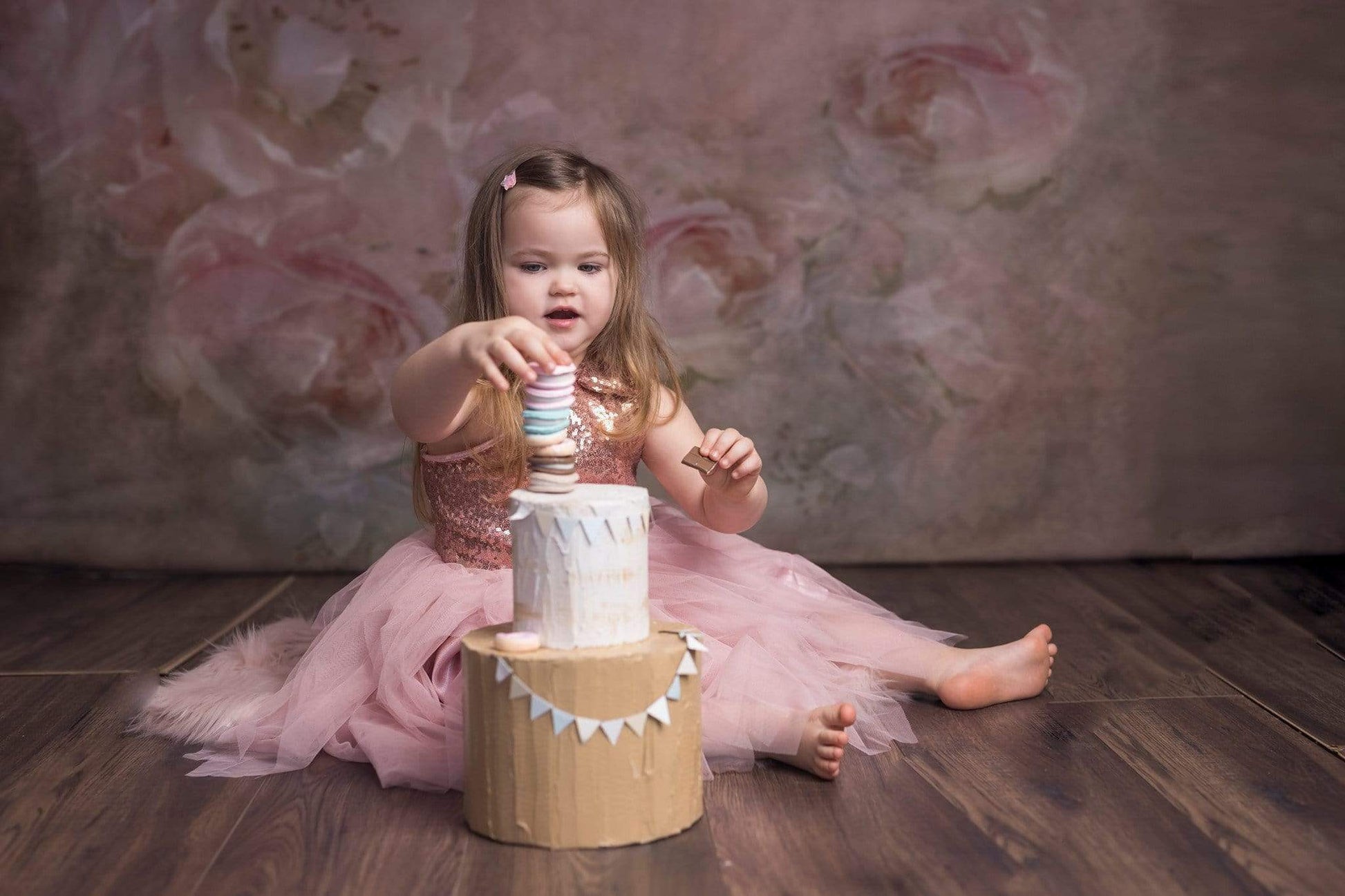 kateファインアートぼやけた花柄ピンクの背景GQ設計