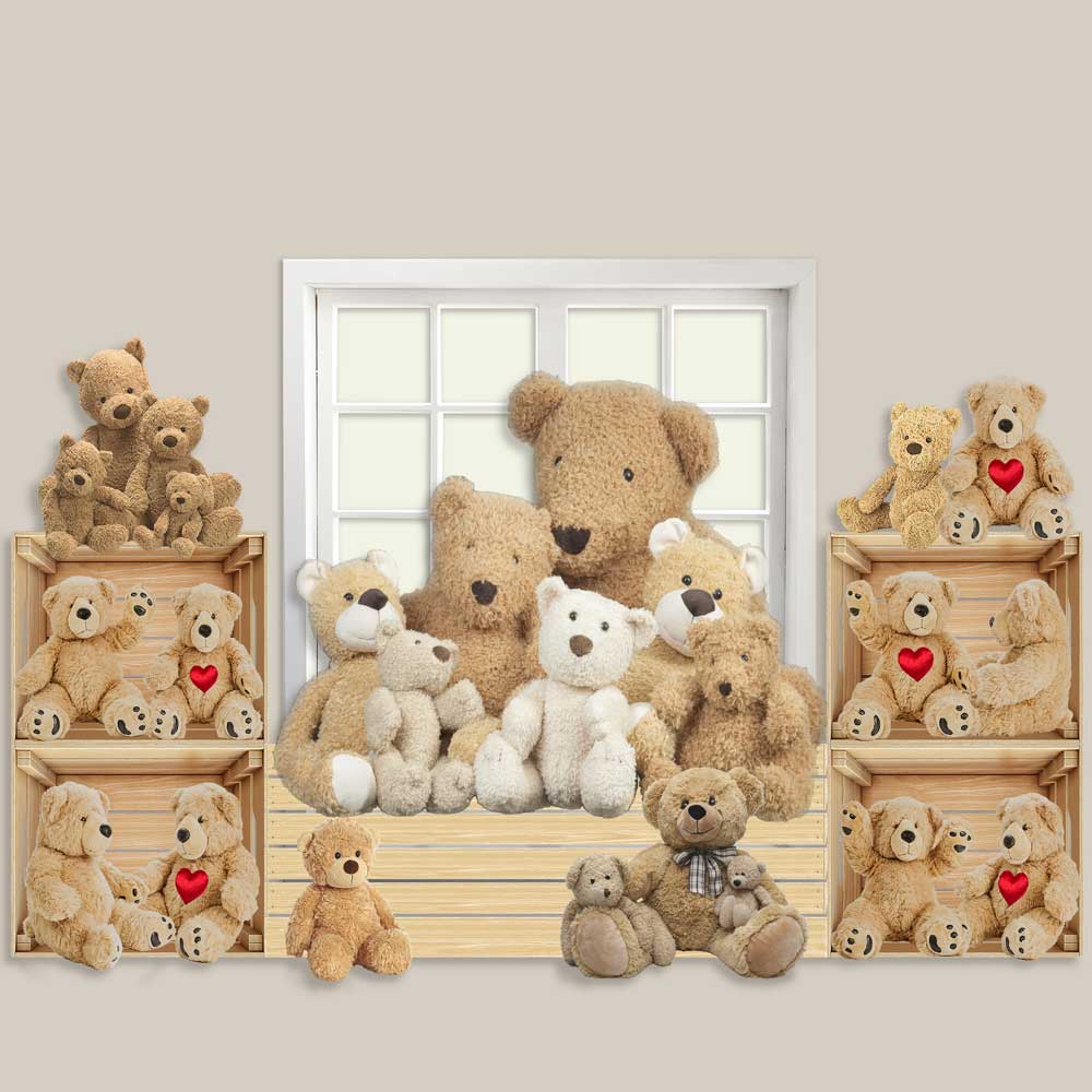 Kate 写真撮影のためのバレンタインデーのテディベアの背景