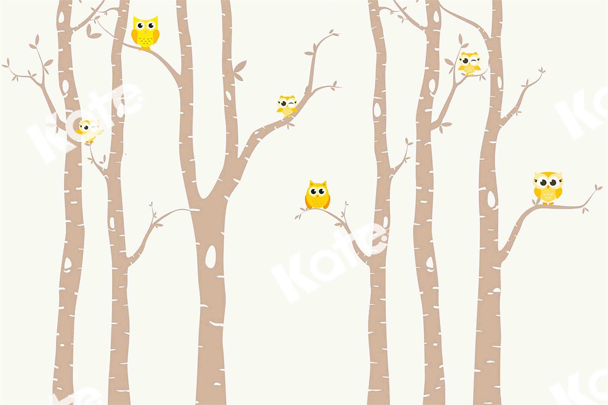 Kate フクロウの小枝と子供の写真の背景 のデザインです JS Photography
