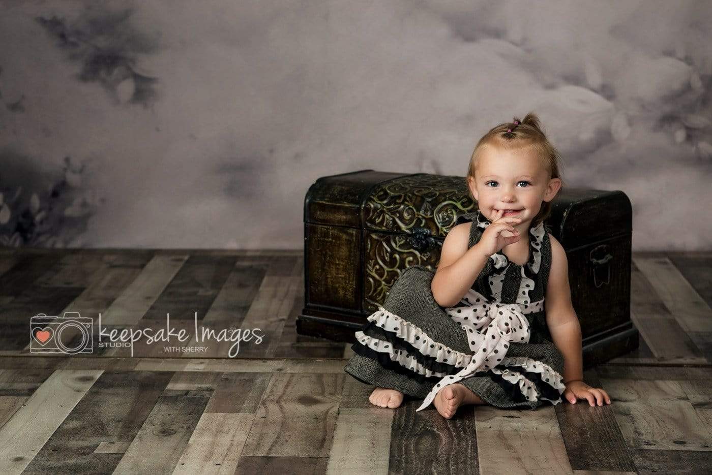 Kate写真撮影のための抽象的なレトロな花の背景JS Photography