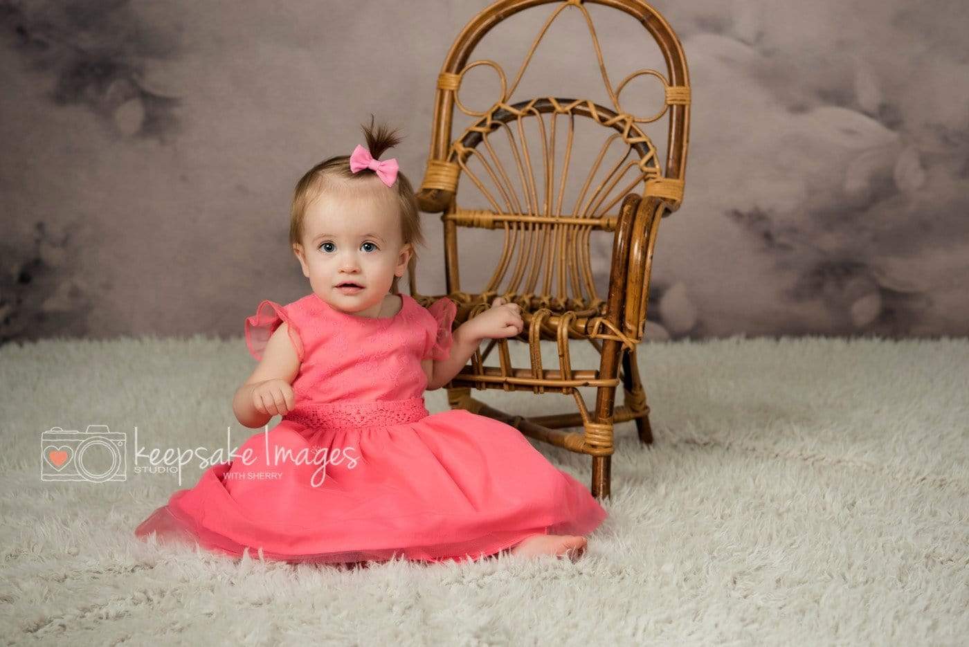 Kate写真撮影のための抽象的なレトロな花の背景JS Photography