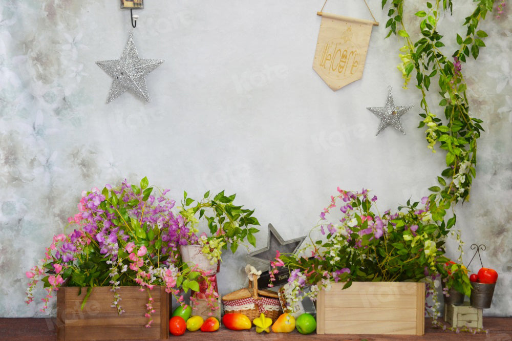 Kateようこそ春の花の背景JS Photography