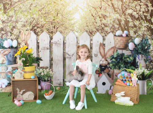 Kate花/春の庭の桜の背景