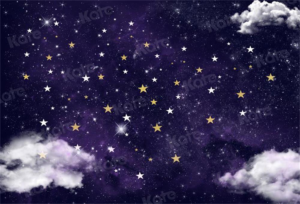 Kate写真撮影のための星空の夜の背景JFCCデザイン