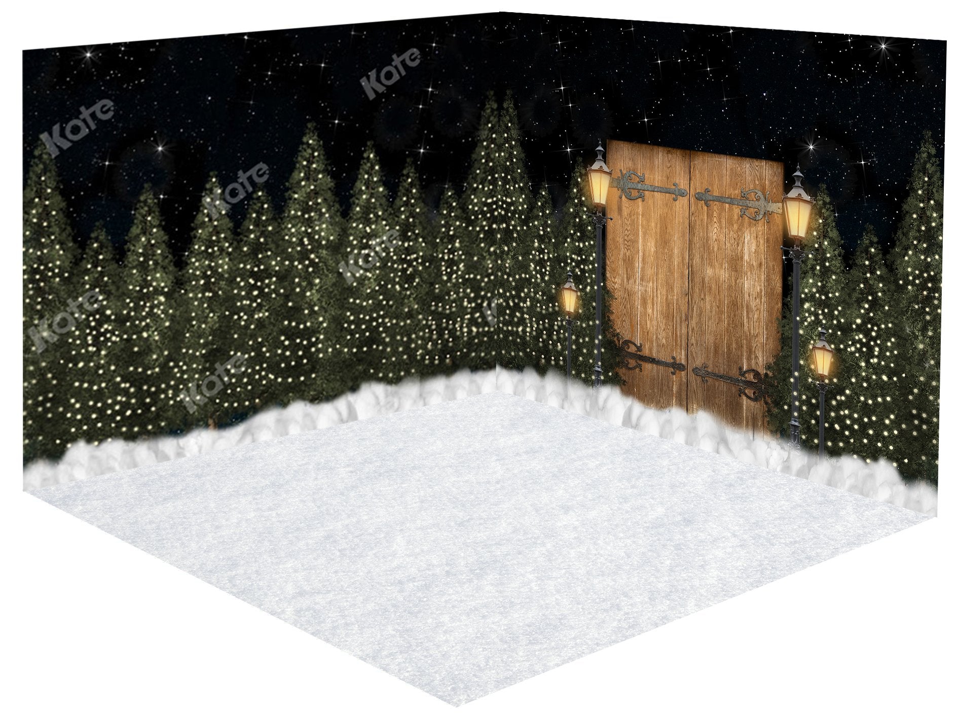 Kateクリスマスツリースノールームセット（8ftx8ft＆10ftx8ft＆8ftx10ft）