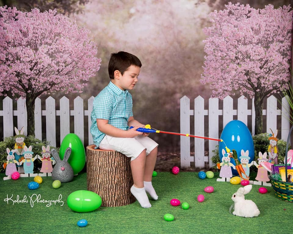 Kate 写真撮影のための春の庭の桜の背景