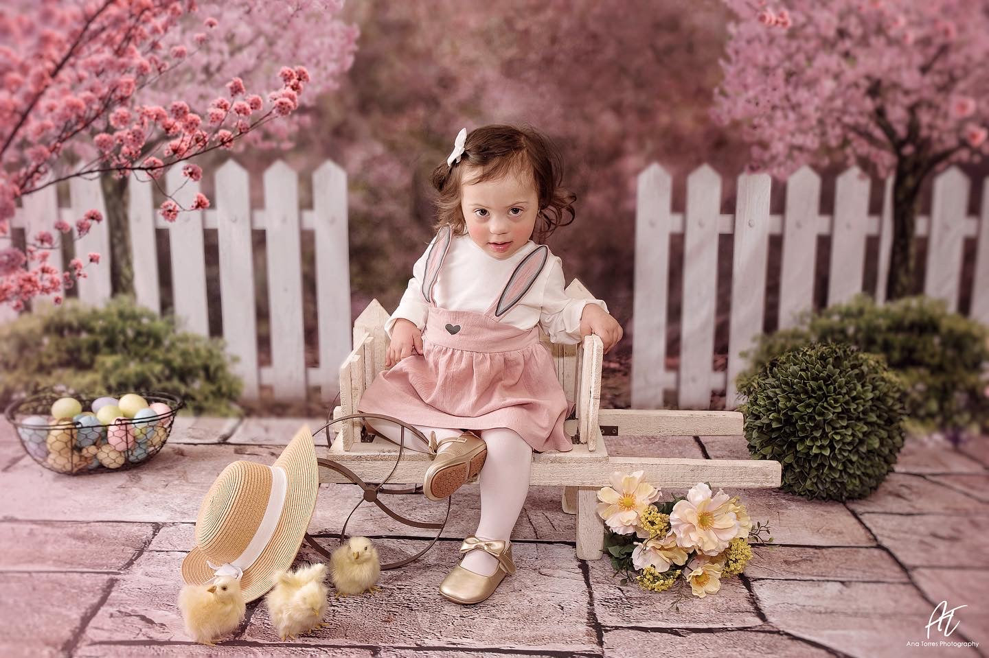 Kate 写真撮影のための春の庭の桜の背景