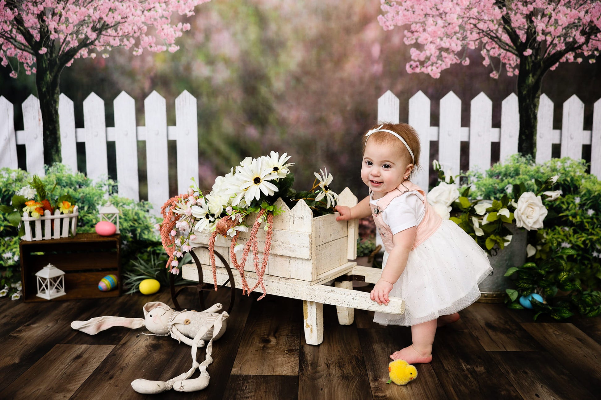 Kate 写真撮影のための春の庭の桜の背景