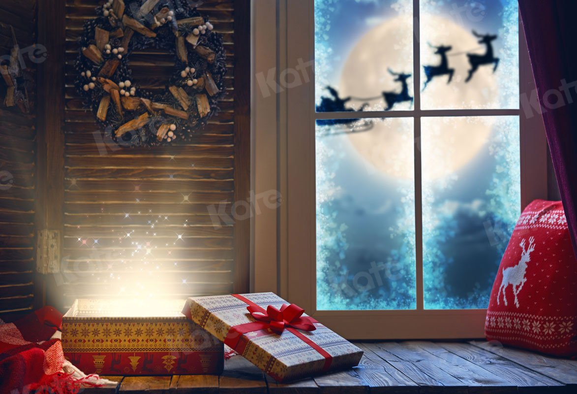 Kate 写真撮影のための木々を背景にクリスマス冬のワンダーランド