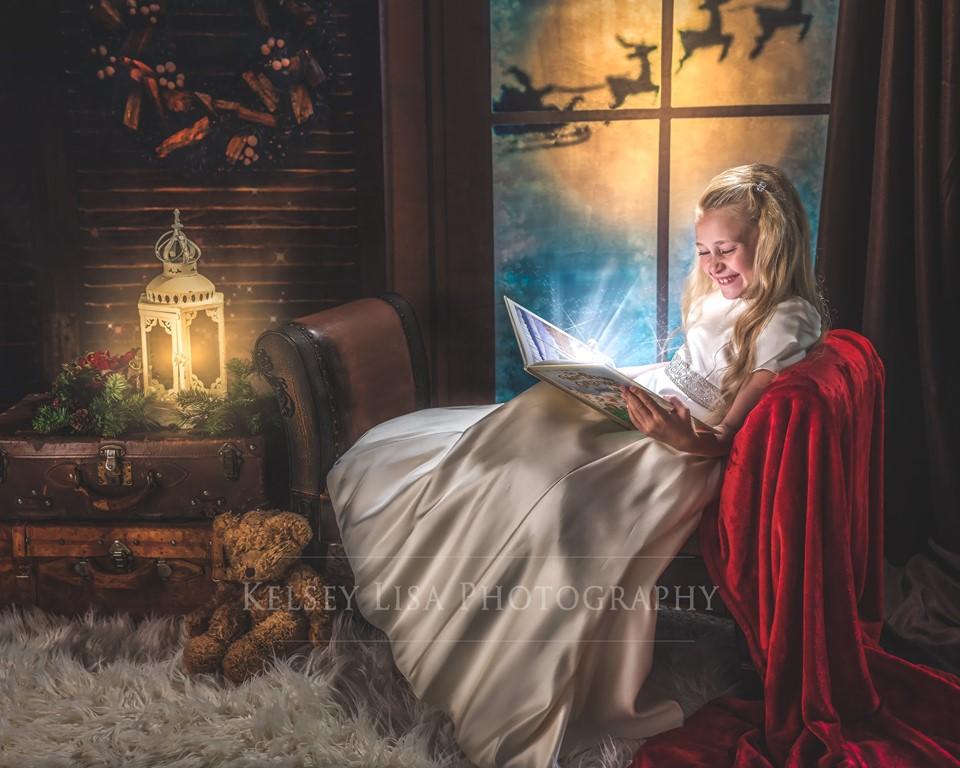 Kate 写真撮影のための木々を背景にクリスマス冬のワンダーランド