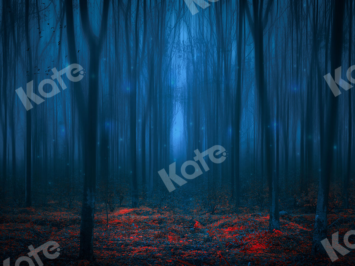 Kate 写真のためのハロウィーンの森の背景