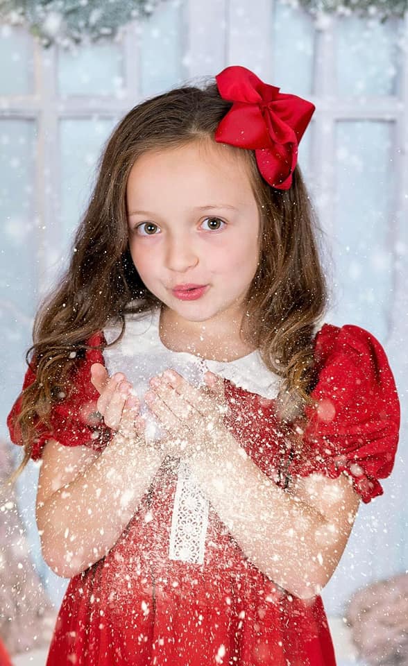 Kate 写真撮影のためのクリスマスの雪の正面玄関の背景