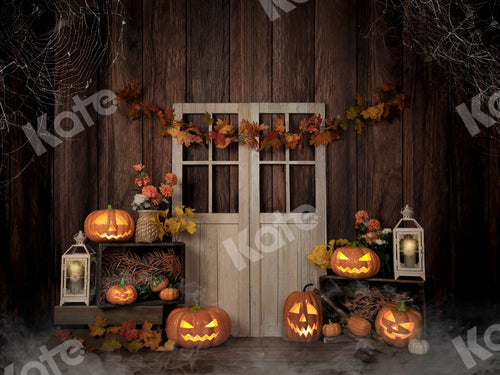 Kate 秋/ハロウィーンカボチャライト背景