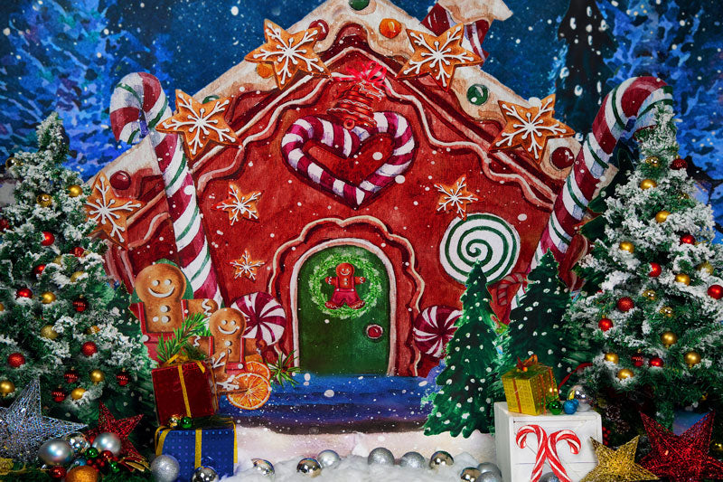 Kate ジンジャーブレッドハウスクリスマスの背景