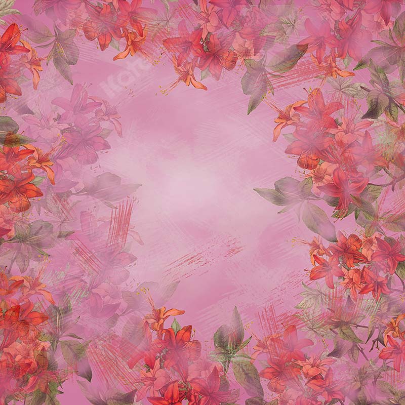 Kate ファインアート花の赤い背景