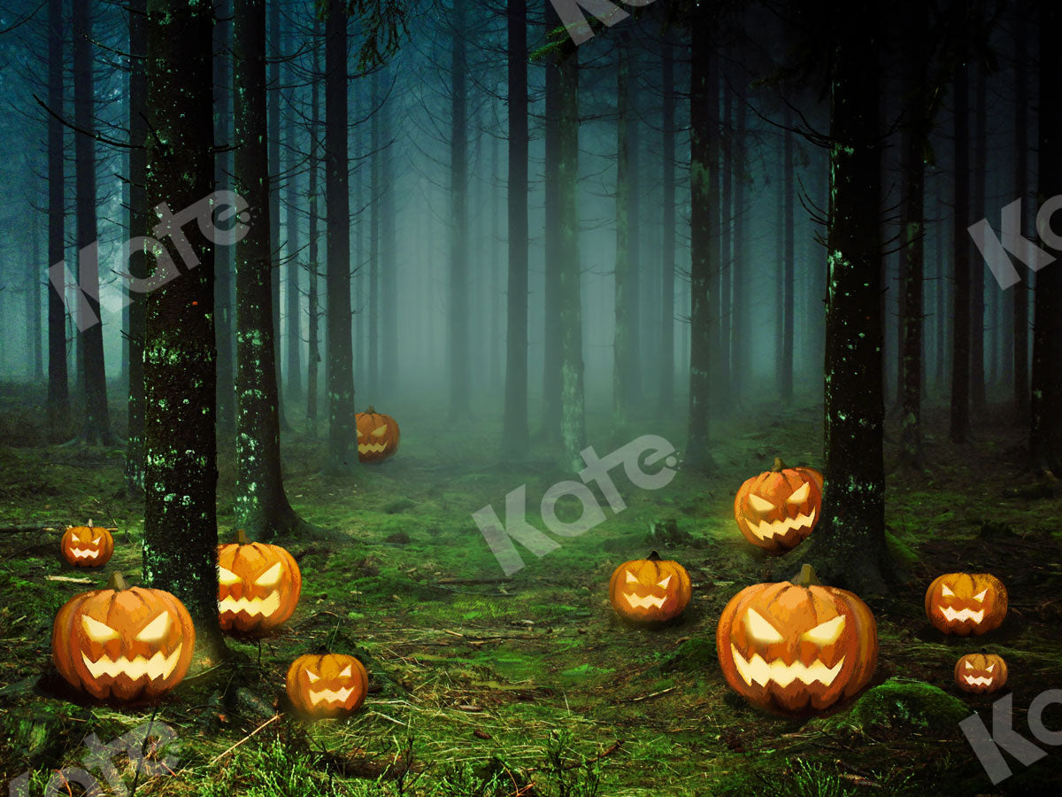Kate ハロウィン背景カボチャの森