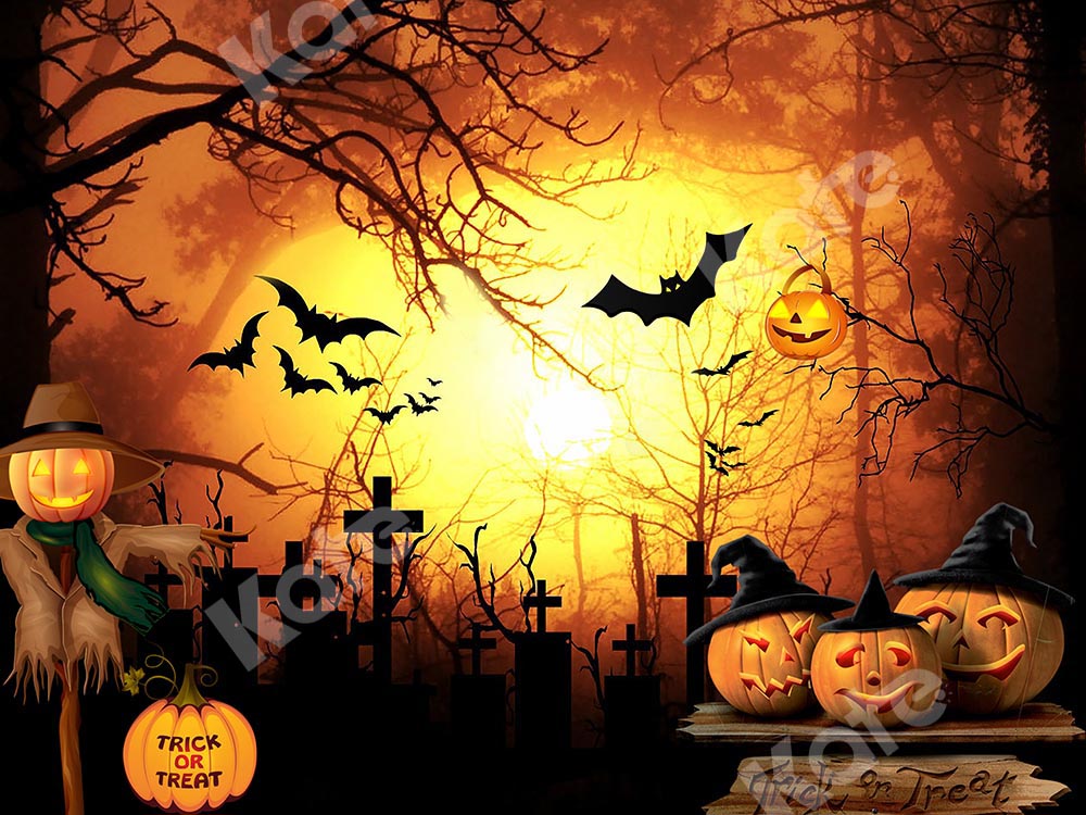 Kate写真撮影のための ハロウィンの夜の恐ろしい背景によって設計された  Chain Photography