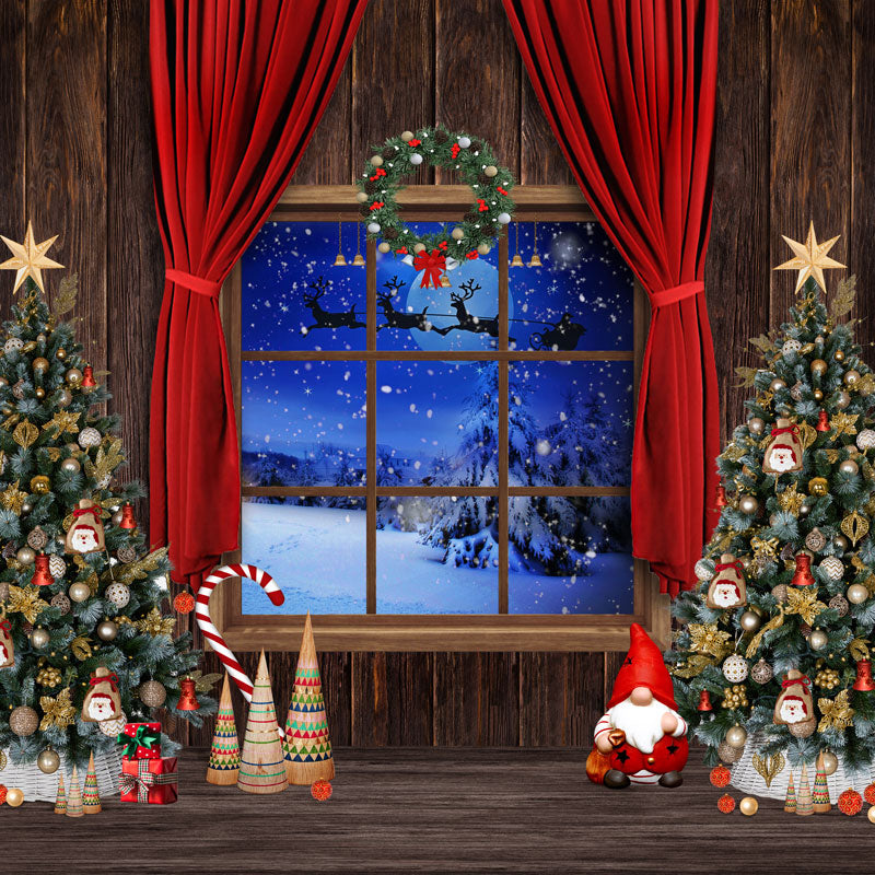Kate レトロなクリスマスツリーギフト背景 によって設計された  Chain Photography