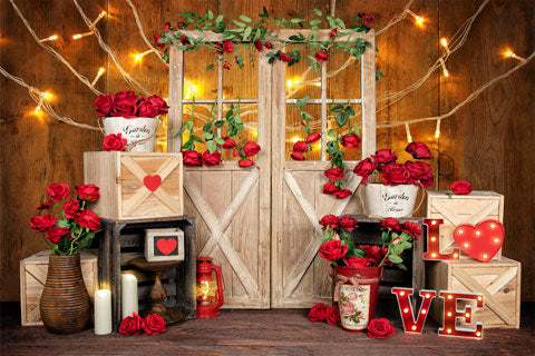 Kate 花を背景にバレンタインデーによって設計された  Emetselch