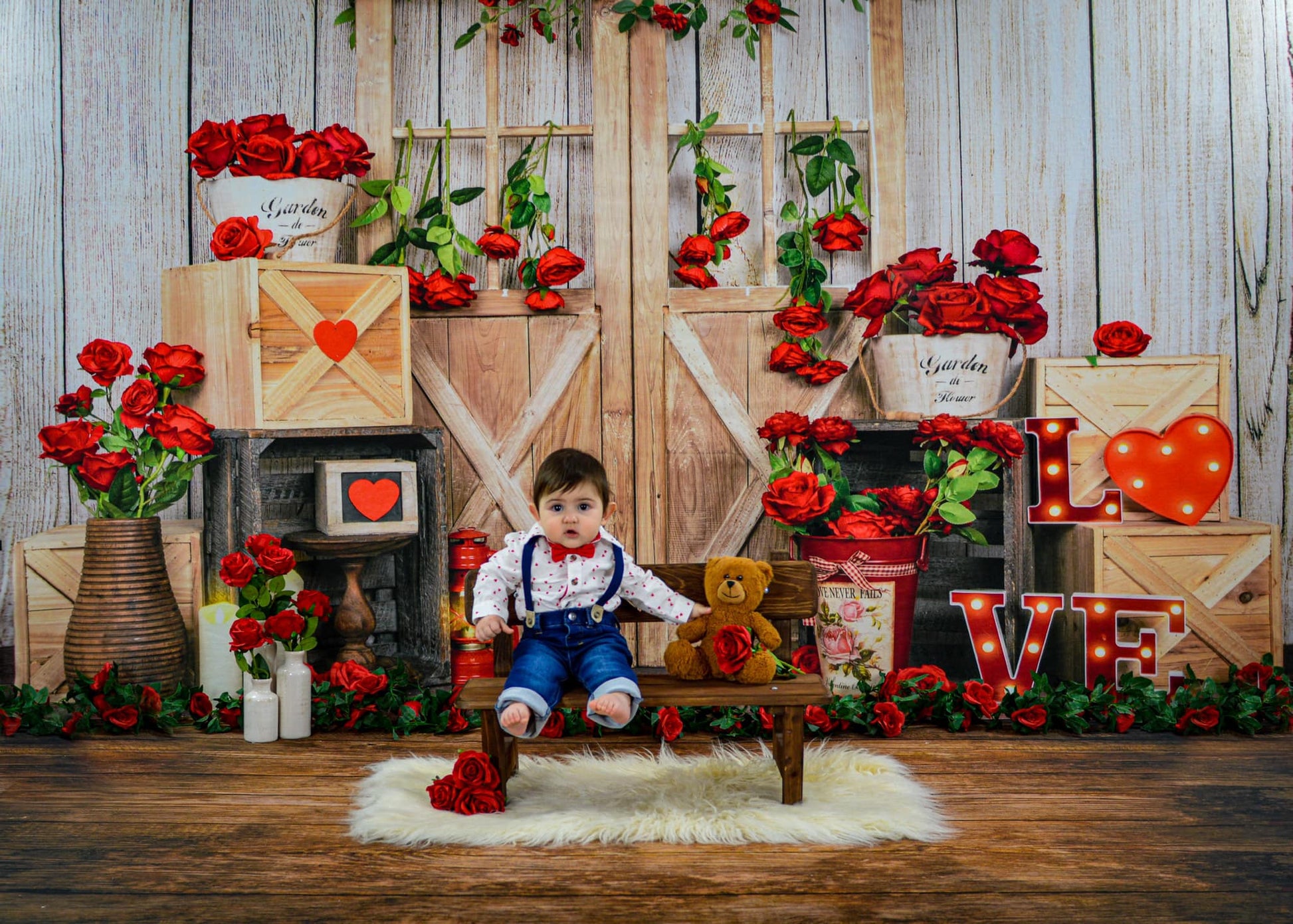 Kate バレンタインデーのバラのドアの背景