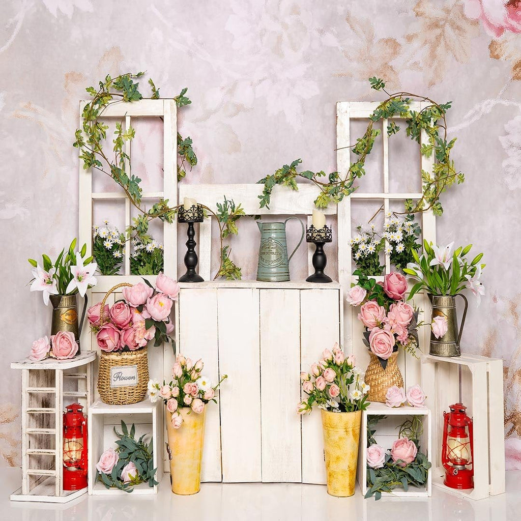 Kate春の花ピンクの花の背景Emetselch設計