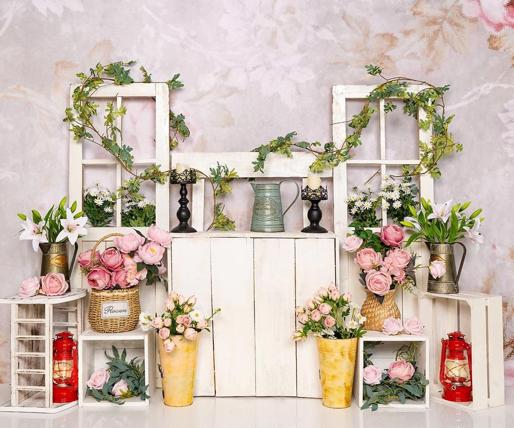 Kate春の花ピンクの花の背景Emetselch設計