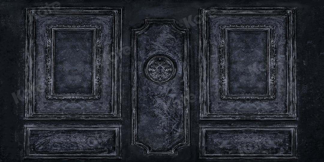 Kateダークブルーのヴィンテージレトロな壁のブドワール/結婚式の背景Chainデザイン