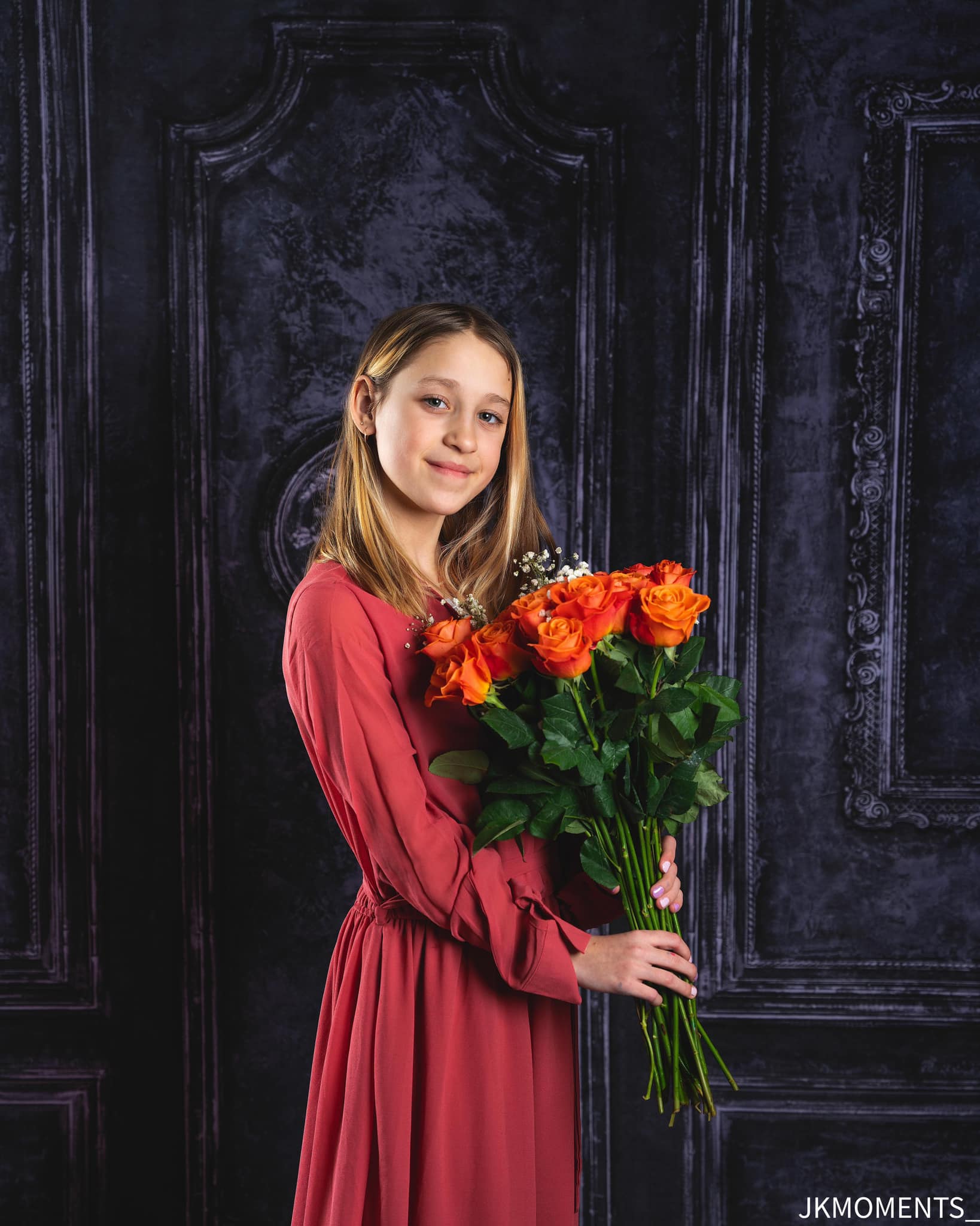 Kateダークブルーのヴィンテージレトロな壁のブドワール/結婚式の背景Chainデザイン