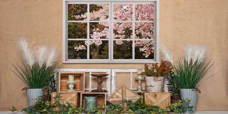 Kate春の桜の子供たちの背景