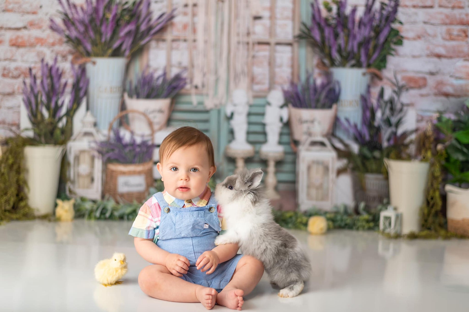 Kate 子供のための植物レンガの背景