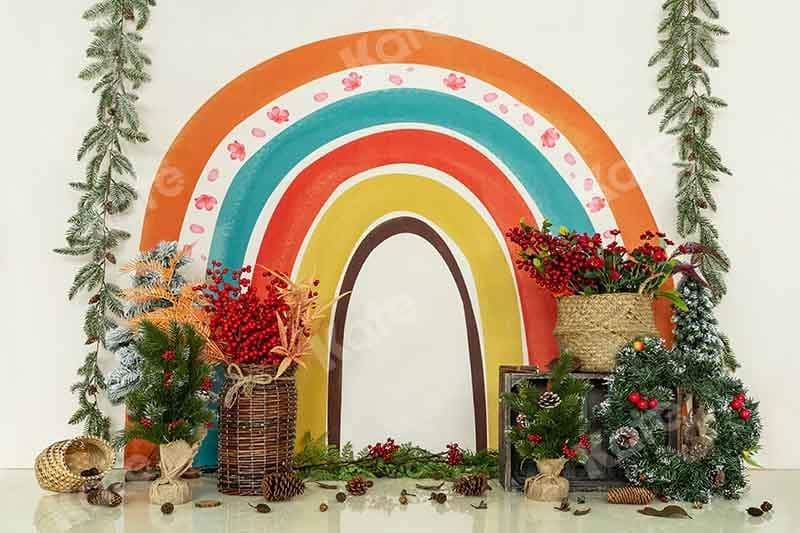 kateクリスマスレインボーケーキスマッシュの背景