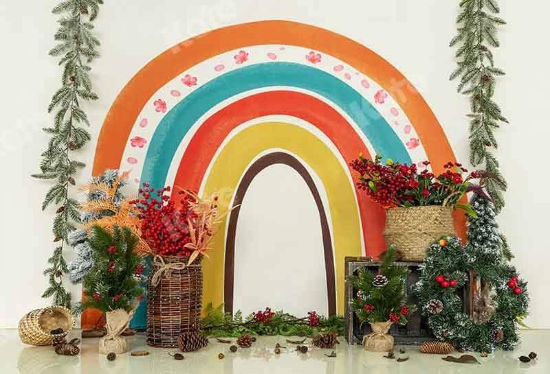 kateクリスマスレインボーケーキスマッシュの背景