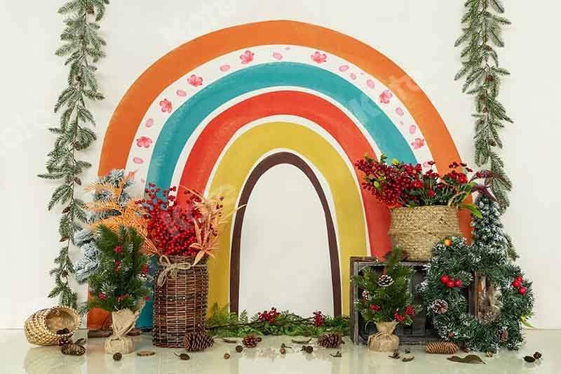 kateクリスマスレインボーケーキスマッシュの背景