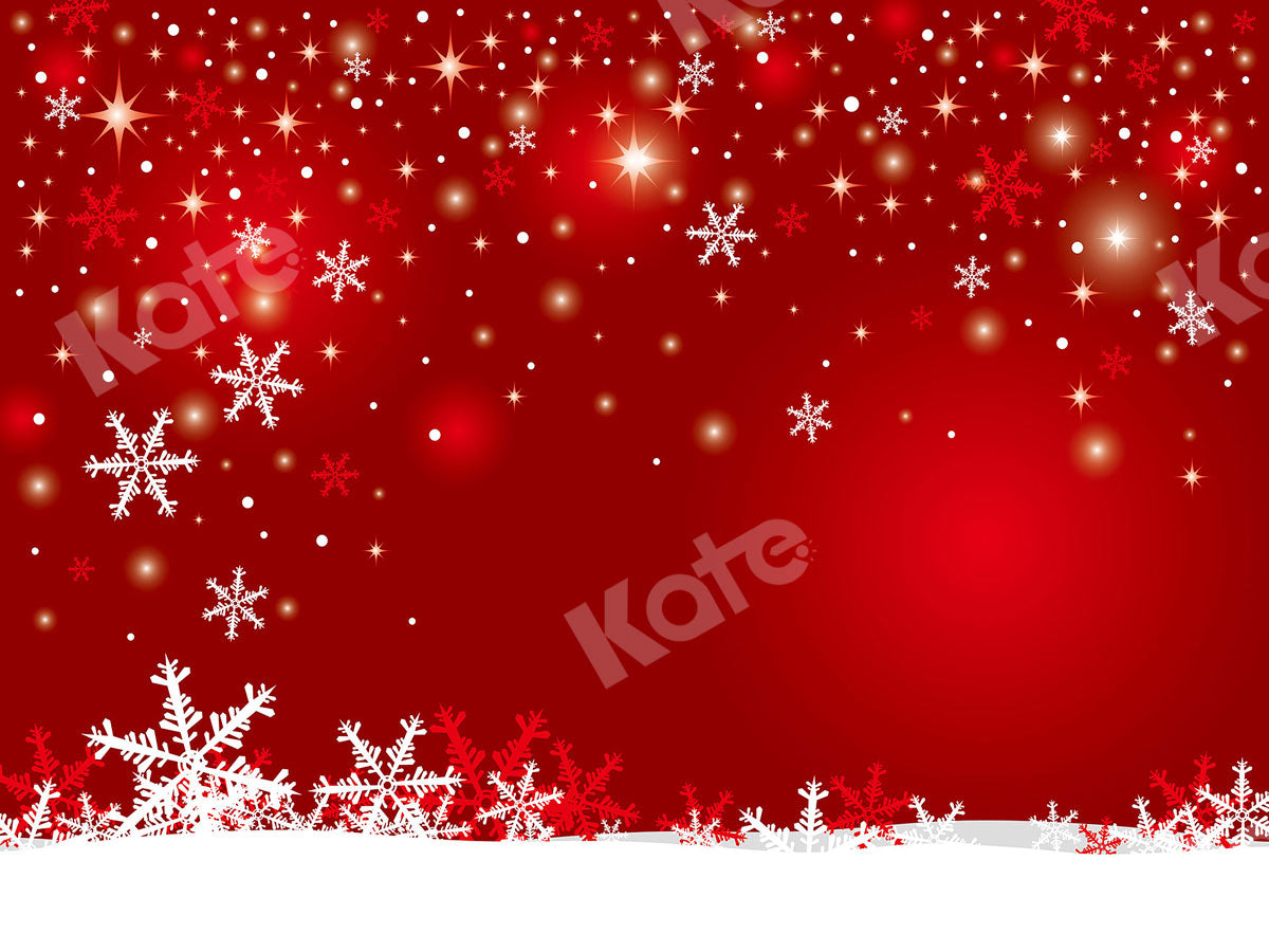 Kate スノーフレーク赤いクリスマス写真の背景