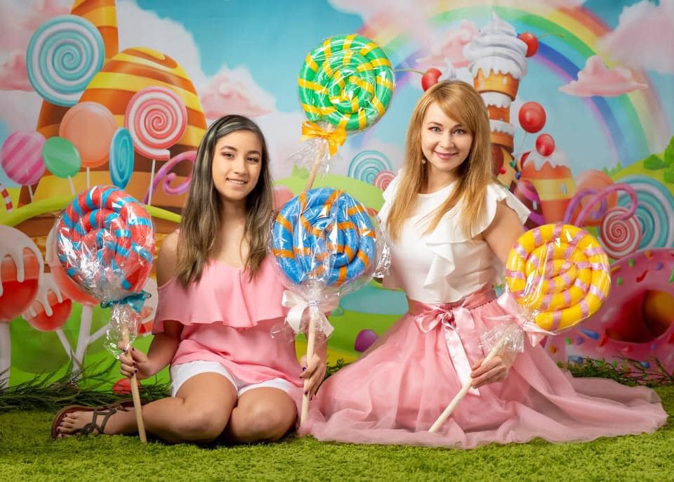 Kate 子供の写真のためのキャンディアニメーションの世界の背景